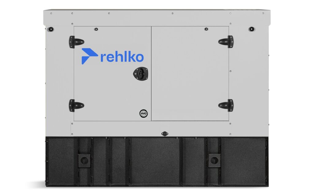 Rehlko 20REOZK diesel generator with weather enclosure front view