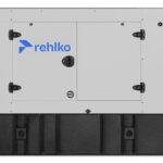 Rehlko 20REOZK diesel generator with weather enclosure front view
