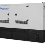 Rehlko 150REOZJF diesel generator left view with enclosure