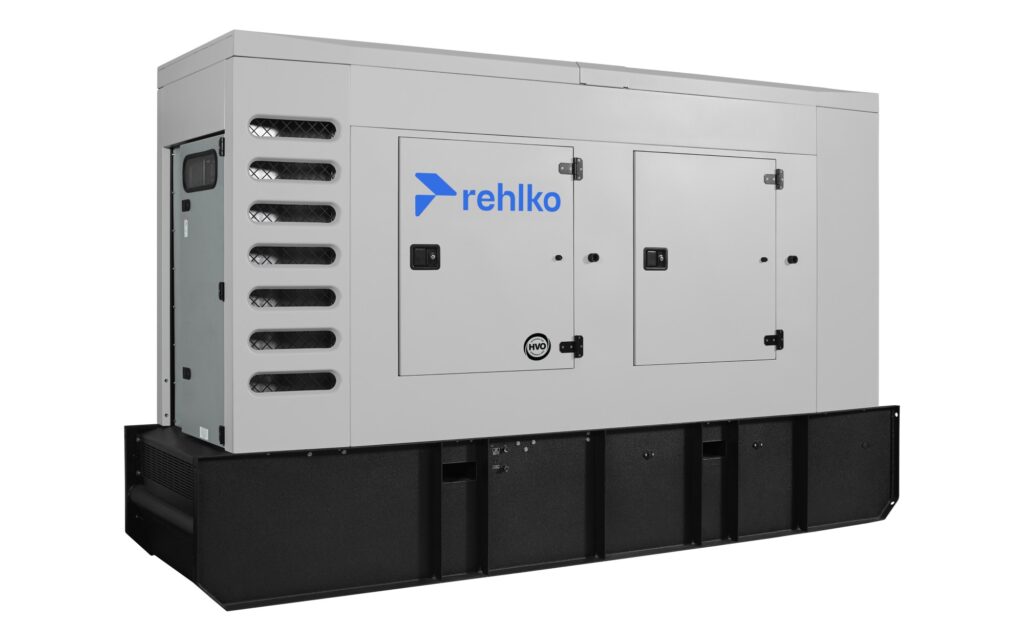 Rehlko 80REOZJ4 diesel generator with enclosure left view