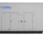 Rehlko KD1000 diesel generator front view with enclosure