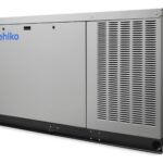 Rehlko 30CCL natural gas generator with enclosure right side view