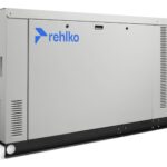 Rehlko 30CCL natural gas generator with enclosure left side view