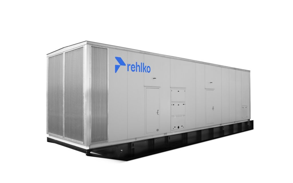 Rehlko KD3250 diesel generator with enclosure left view