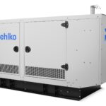Rehlko KG50 natural gas generator with enclosure right side view