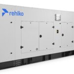 Rehlko 400REOZJC diesel generator with enclosure left view