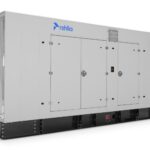Rehlko 500REZXD natural gas generator with enclosure left side view