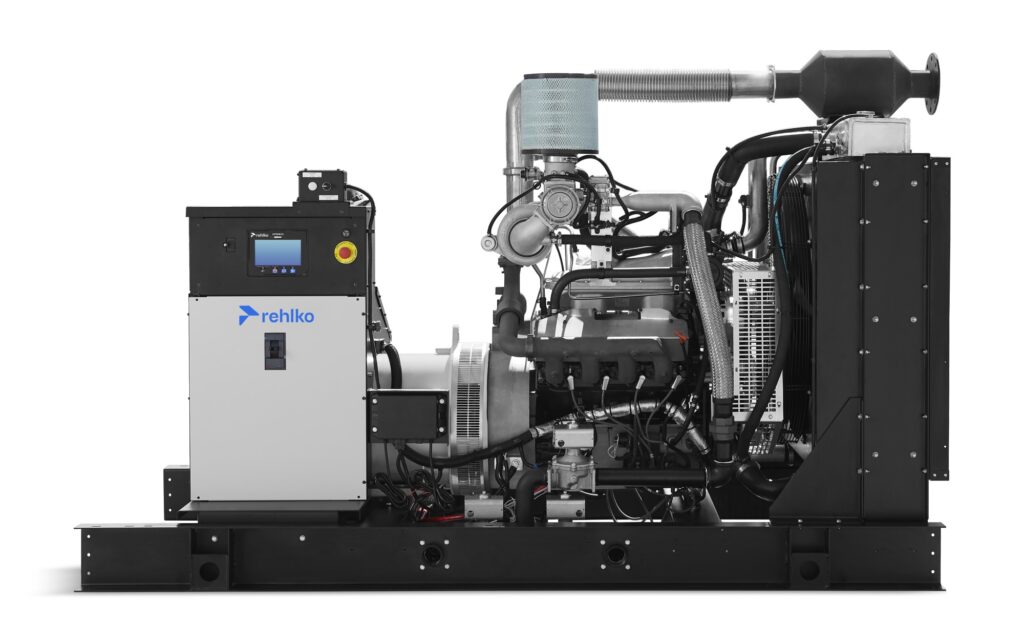 Rehlko KG150 natural gas generator front view