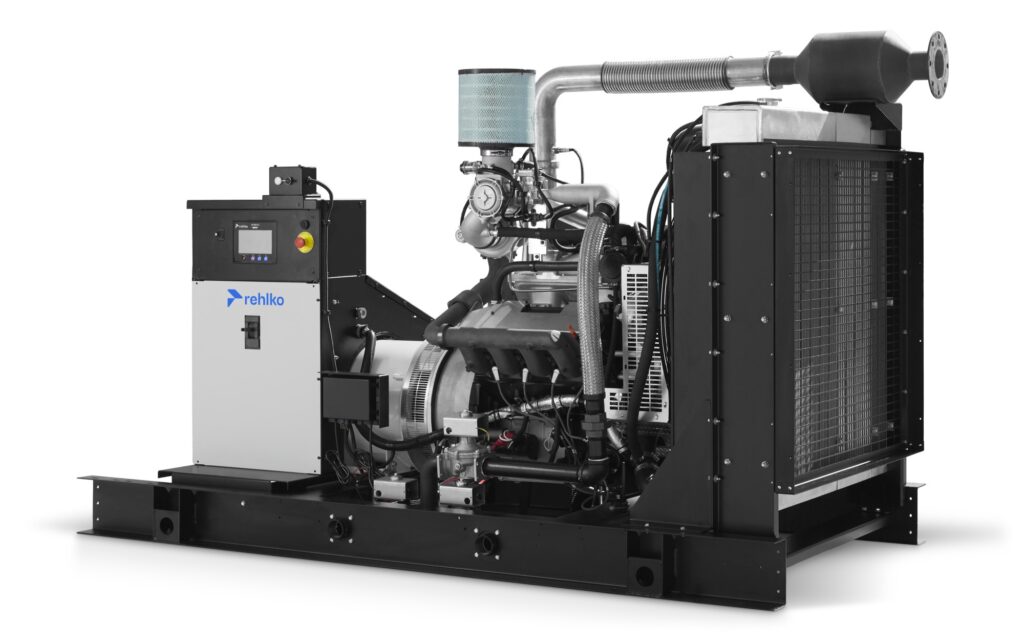 Rehlko KG150 natural gas generator right side view