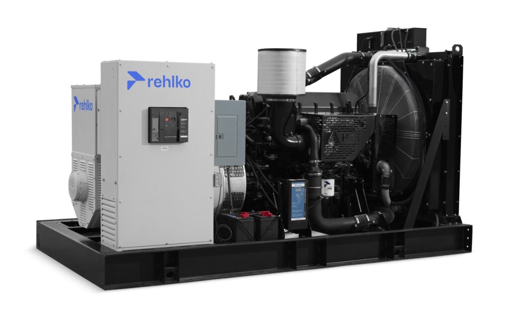 Rehlko KD700 diesel generator left side view