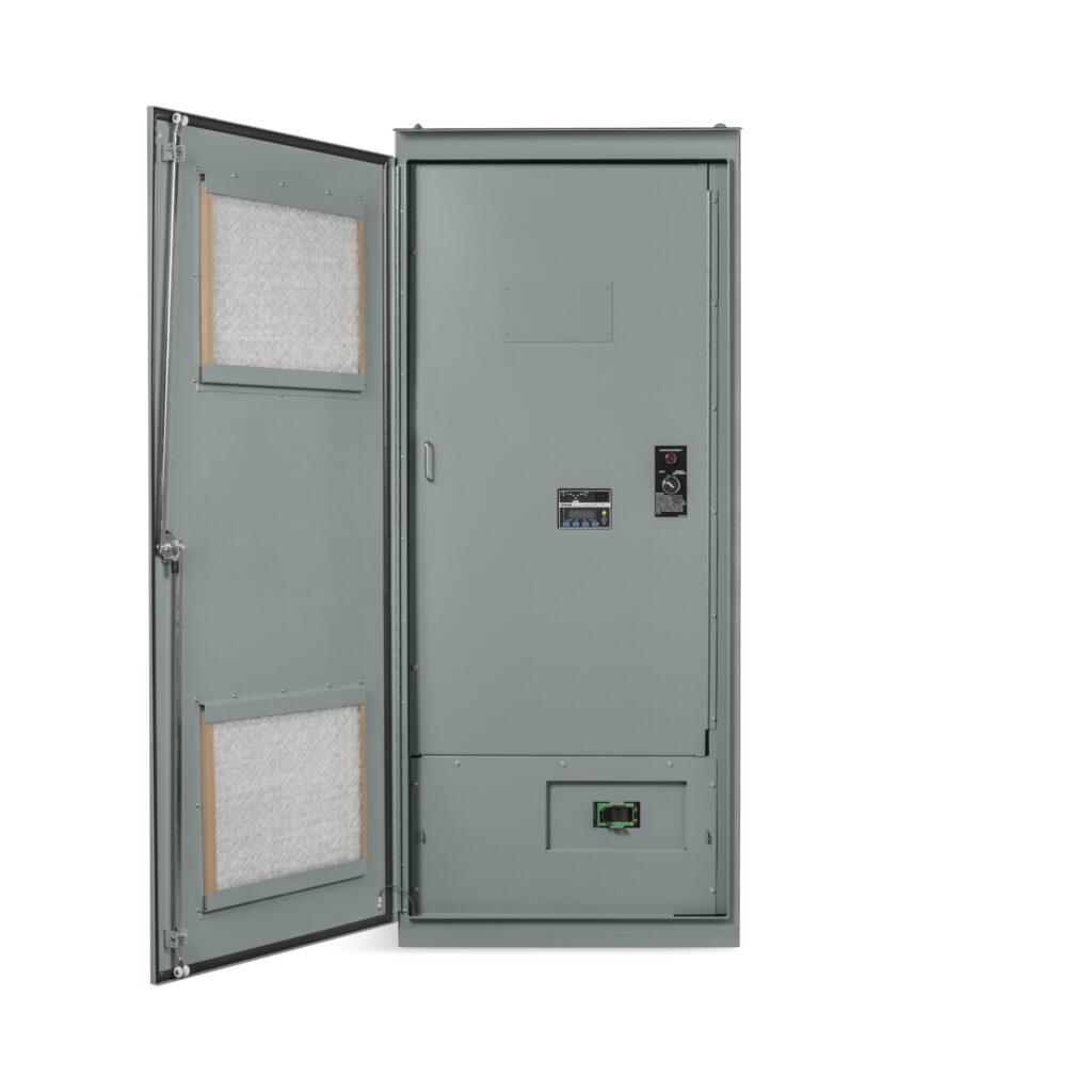 Rehlko KUS series automatic transfer switch front view door open