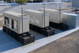 Three Rehlko generators installed at a jobsite