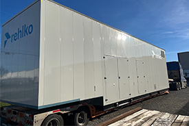 Large Rehlko generator on a semi trailer